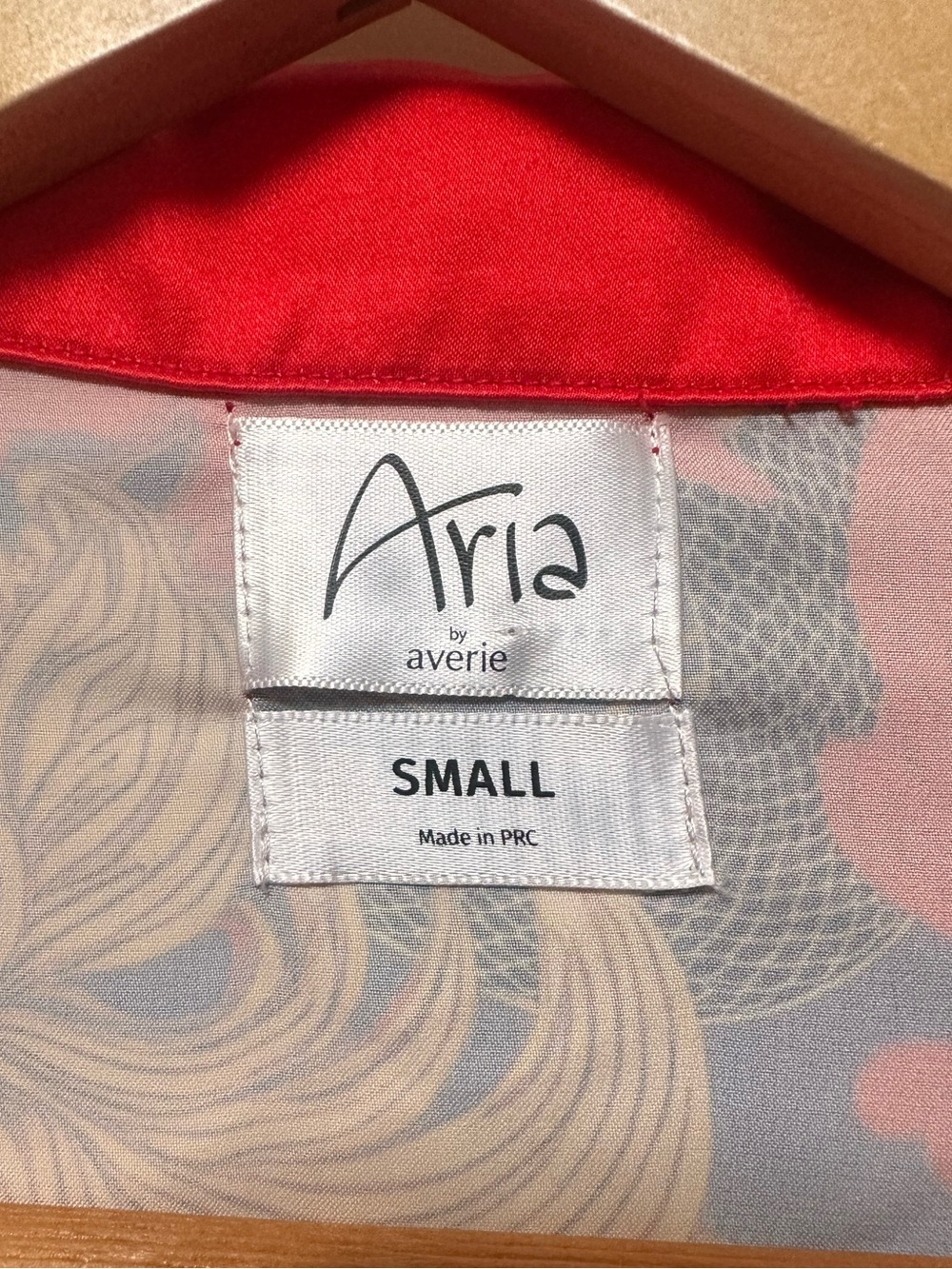 Aria by Averie Two-Piece Red Snake Print Satin Pajama Set Long Pants - Small - Picture 8 of 10